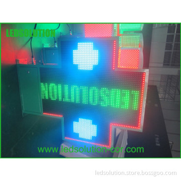 Outdoor P16 48X48 LED Cross Display for Phmarcy